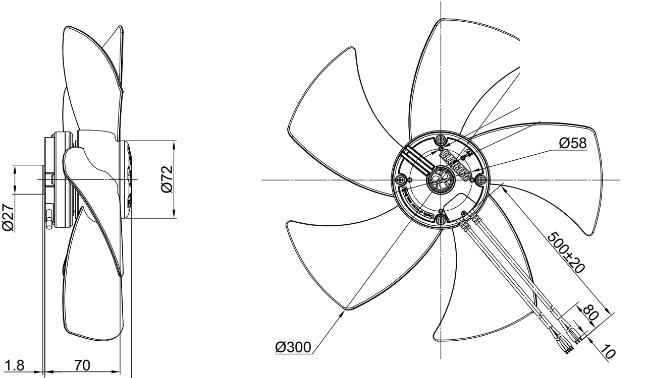 product-1-1 BL-A300C-EC-02 outline drawing